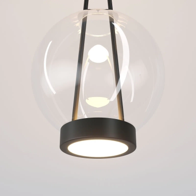 Подвесной светодиодный светильник со стеклянным плафоном 50267/1 LED черный, LED