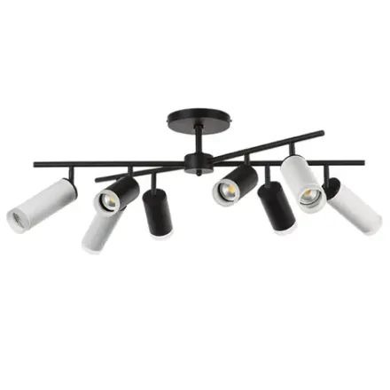 LR7283748640 Люстра RULLO 8х50W GU10 ЧЕРНЫЙ/БЕЛЫЙ (571728+214437-4+214486-4+202430-8)