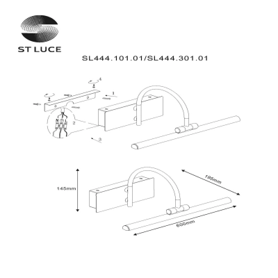 SL444.301.01 Подсветка для картин ST-Luce Бронза/Бронза LED 1*12W 4000K