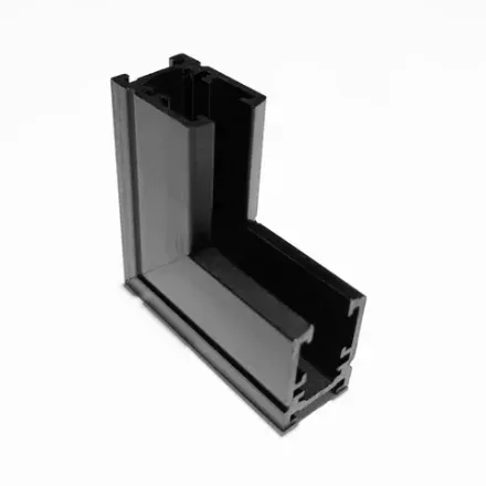 506137 Соединитель L-образный вертикальный LINEA ЧЕРНЫЙ