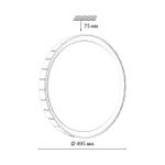 7696/EL PALE SN 90 Светильник пластик/серебристый LED 70Вт 3000-6000К D495 IP43 пульт ДУ KUPI SILVER