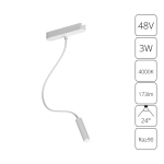 Магнитный трековый светильник Arte Lamp RAPID A6162PL-1WH, 1хLED