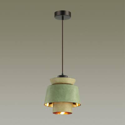 4992/1A PENDANT ODL23 521 зеленый/золотой/металл/экокожа Подвес E27 60W KRESSA