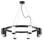LR01836437467 Люстра RULLO 8х50W GU10 ЧЕРНЫЙ/БЕЛЫЙ (571018+214436-4+214437-4+203436-4+203437-4)