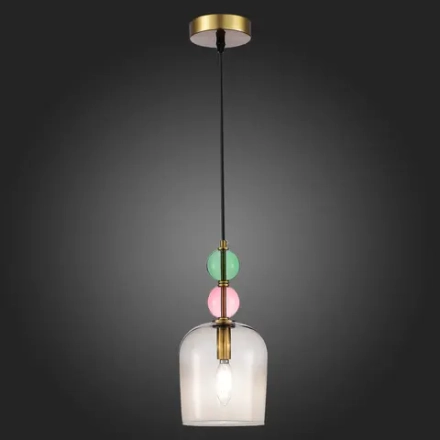 SL2000.223.01 Подвес ST-Luce Золотистый/Розовый E14 1*40W