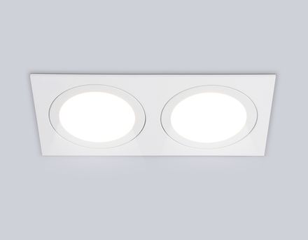 Светильник встраиваемый TN6612/2 WH белый IP44 GX53/2 max 15W 215*110*24