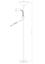 Торшер Arte Lamp DUETTO A9569PN-2BK, 2хE27