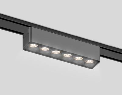Светильник светодиодный трековый для шинопровода Magnetic Ultra Slim GV1403 BK черный IP20 6W 4200K 48V 24° 122*26*24