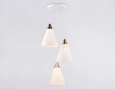 Светильник подвесной TR8433/3 WH/FGD белый/золото E27/3 max 40W D360*800