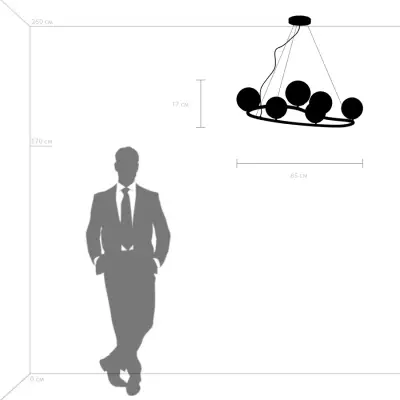 815360 Люстра CROCO 6х40W E14 ЧЕРНЫЙ МАТОВЫЙ/ЗОЛОТО Lightstar
