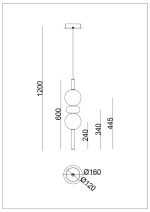 Подвесной светильник Arte lamp VASSOIO A6835SP-12SM, 1хLED