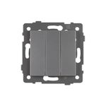 Механизм выключателя трехклавишный непроходной SWT-MK03-PL-GR-V (250V, 10A) (Arlight, -)