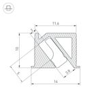 Профиль SL-BEVEL-H10-F14-2000 ANOD BLACK (Arlight, Алюминий)