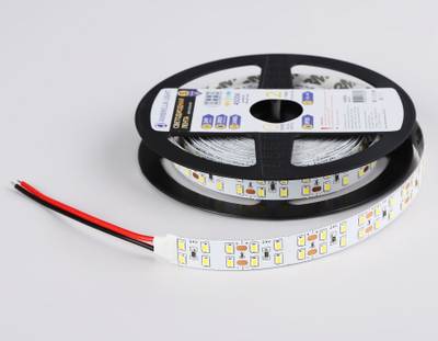 Светодиодная лента двухрядная GS3602 2835 204Led/ 20W m/ 24V IP20 4500K/ 5000*14*1.2mm/ кратность резки 72mm (2 конт.)