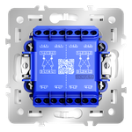 VLS020501 Перекрестный переключатель встраиваемый VOLTUM S70 двухклавишный 10А, (белый глянцевый). (ТМ Maytoni)