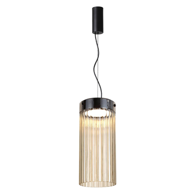 5047/10L L-VISION ODL24 439 черный/светл.янтарный/металл/стекло Подвес LED 10W 4000К 1237Лм PILLARI