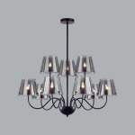 6570/9C MODERNI LN25 103 черный/дымчатый/металл/стекло Люстра потолочная G9 9*20W 220V SMOKY