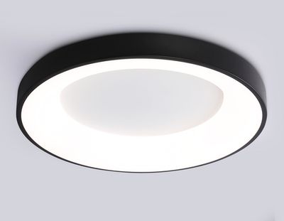 Потолочный светодиодный светильник FZ1403 BK черный IP20 48W 3000K-6500K D500*50 (ПДУ ИК)