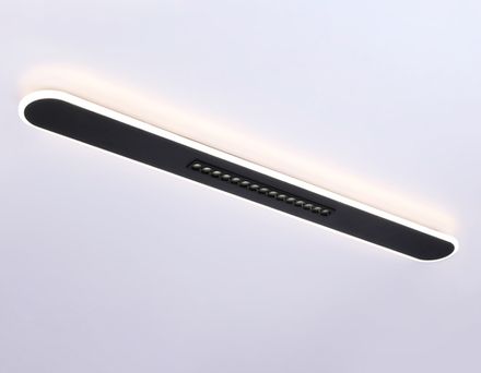 Потолочный светодиодный светильник FL51448 BK черный 70W 3000K-6400K+4200K 1200*125*40 (Без ПДУ)