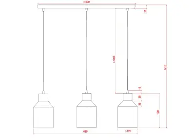 Подвесной светильник Arte Lamp LARK A7073SP-3BK, 3хE27
