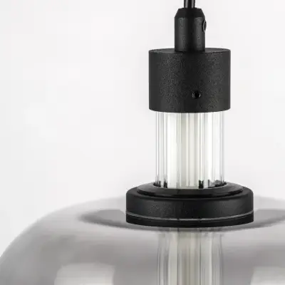 737527 Люстра EMISFERO 8W LED 250LM G ЧЕРНЫЙ/ПРОЗРАЧНЫЙ+ЯНТАРЬ 3000K Lightstar