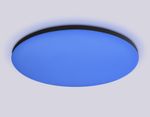 Потолочный светодиодный светильник с Wi-Fi Яндекс Алисой/Tuya/Smart Home/Alexa FZ2005 BK черный IP54 25W 3000K-6500K+RGB D370*55 (ПДУ ИК)