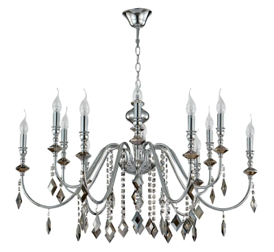 Люстра Crystal Lux MERCEDES SP6+6 CHROME/SMOKE 0950/312