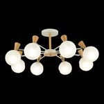 SLE220702-08 Люстра потолочная Белый, Светлое дерево/Белый E14 8*40W