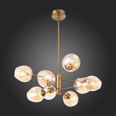 SL1500.203.08 Светильник подвесной ST-Luce Золотистый/Янтарный E14 8*40W