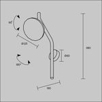 Настенный светильник (бра) Vita 3000К 9Вт MOD451WL-L8B3K. TM Maytoni