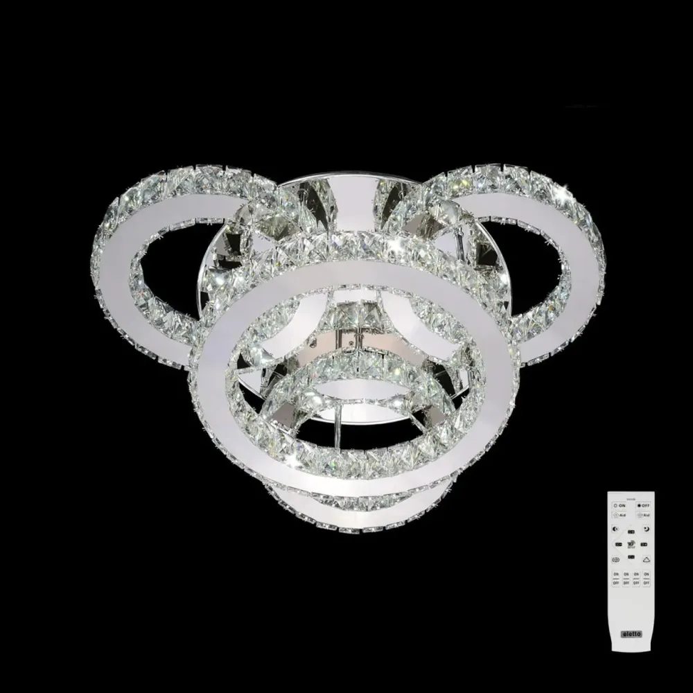 Eletto Olimpia EL330C70.1 LED Люстра хрустальная с пультом Хром Eletto Olimpia EL330C70.1 LED Люстра хрустальная с пультом Хром