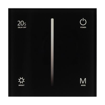 Панель SMART-P36-DIM-IN Black (230V, 1.2A, TRIAC, Sens, 2.4G) (Arlight, IP20 Пластик, 5 лет)