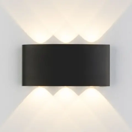 Уличный настенный светодиодный светильник 1551 TECHNO LED TWINKY TRIO черный 1551 TECHNO LED черный