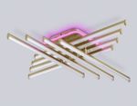 Светильник светодиодный потолочный FL6263 GD золото 115W 3000K-6400K+RGB 810*810*130 (ПДУ ИК)