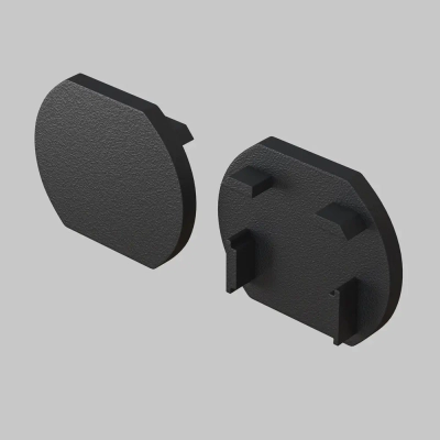 Заглушка для круглого шинопровода, 2 шт. Basity, черный, TRA172EC-R-11B. TM Maytoni