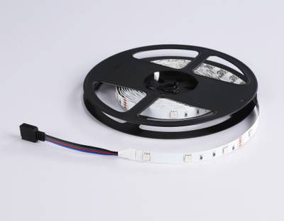 Комплект светодиодной ленты RGB GS2401 5050 30Led/ 7.2W m/ 12V IP20 RGB/ 5000*10*1.87mm/ кратность резки 100mm (4 конт.) (адаптер, вилка, контроллер, пульт в комплекте)