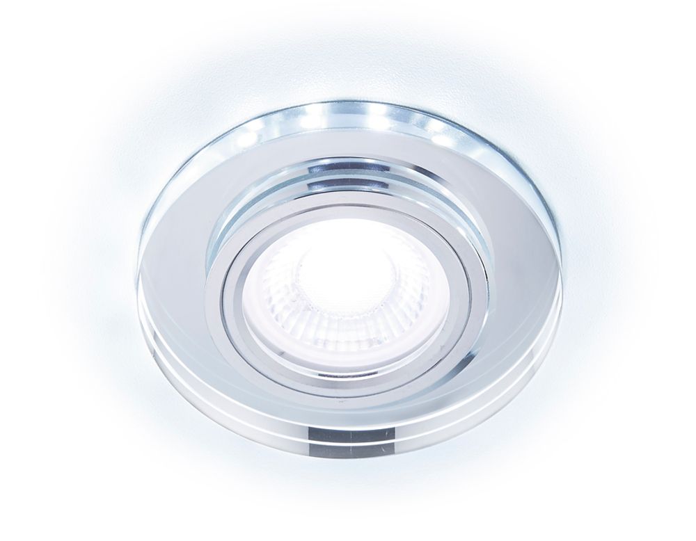 Встраиваемый точечный светильник со светодиодной лентой S214 CL хром/прозрачный /MR16+3W(LED COLD)