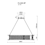 Люстра подвесная Sacrement Gold FL1181-8P, LED