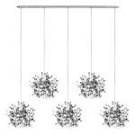 L5PL721134 Подвес пятерной линейный EXTRA 5x3x5W(led) G9 (721134 - 5 + 572164 -1) ХРОМ Lightstar