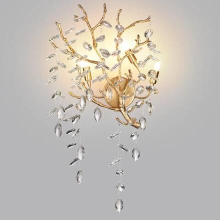 4969/3W HALL ODL24 613 античн.бронза/алюмин./хрусталь Бра G9 3*40W DELICA