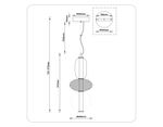 Светильник светодиодный подвесной LH11008 BK/FR черный/белый матовый 24W 3000K D220*570