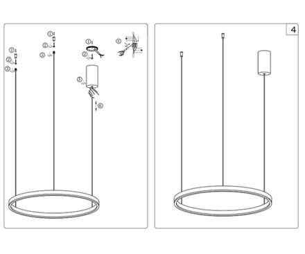 08212,19A(3000K) Подвесной светильник ТОР черный d40 h150 Led 24W (3000K) 2 типа крепления
