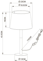 Декоративная настольная лампа Arte Lamp CONNOR A2102LT-1WH, 1хE14