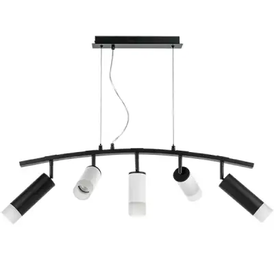 LR7358723631 Люстра RULLO 5х50W GU10 ЧЕРНЫЙ/БЕЛЫЙ (571735+214436-3+214487-2+202431-5)