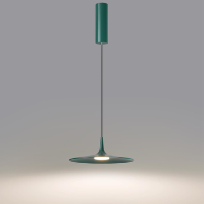 7037/12L HIGHTECH ODL25 305 темно-зеленый/металл/акрил Подвесной светильник IP20 LED 12W 3000K AC90-260V SOMBRA