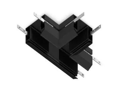 Коннектор Т-образный для корпуса в натяжной потолок Magnetic 220V 140*100*61 GL1044 BK черный