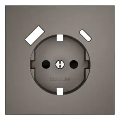 VLS001014 Накладка для розетки с заземлением и защитными шторками, с USB A+C, S70 (капучино). (ТМ Maytoni)