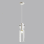 5057/1B PENDANT ODL24 459 белый/прозрачный/металл/стекло Подвес E27 1*40W SCROW