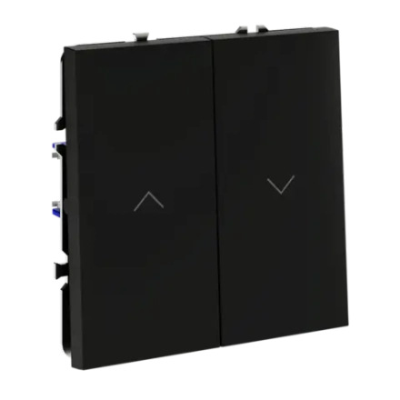 VLS020708 Выключатель встраиваемый VOLTUM S70 для жалюзи 10А, (черный матовый). (ТМ Maytoni)