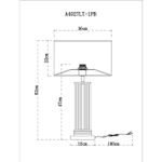 Декоративная настольная лампа Arte Lamp MATAR A4027LT-1PB, 1хE27